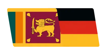 German & Sri Lanka Flags 